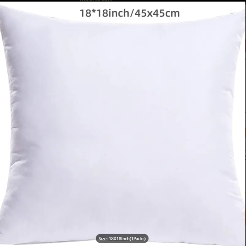 Pack of 2 Pillowcases Solid Colors (With/Without Inserts) size 18"x18"