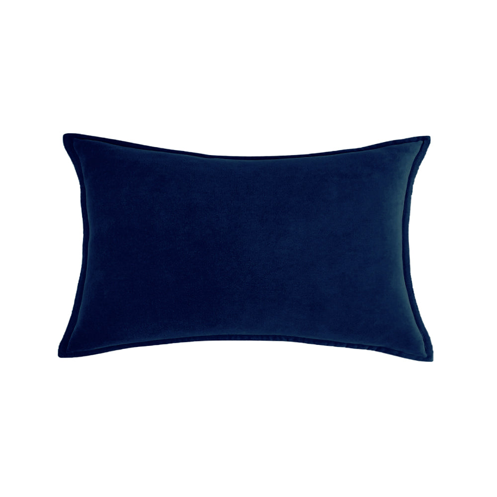 Rectangular 12x20" lumbar support Velvet Throw Pillow (With 330g insert) edged pack of one