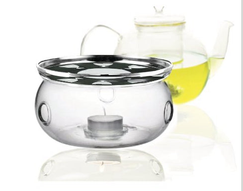 SET of Teapot with infuser + warmer and 6 single layer cups with cup placers