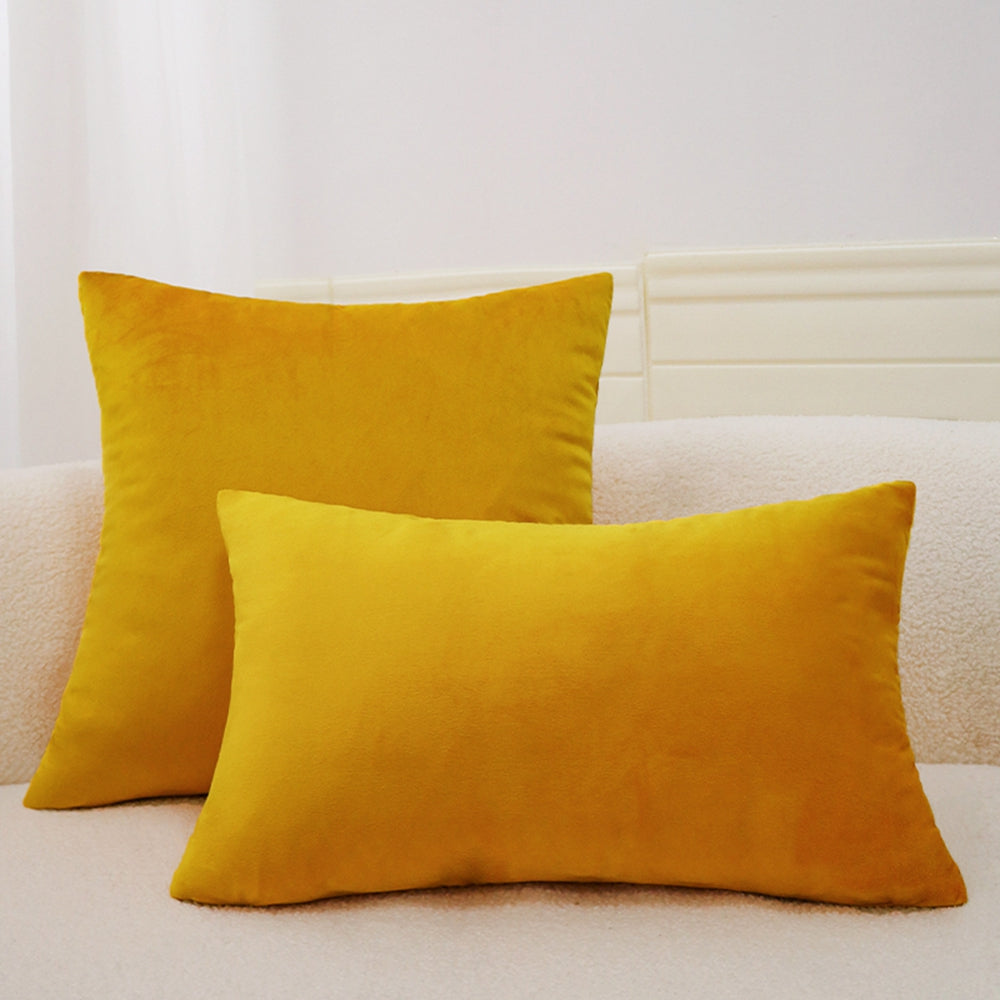 Pack of 2 Throw Pillow Covers AND Inserts with matching color with size of  of 18"x18" and 12"x20"