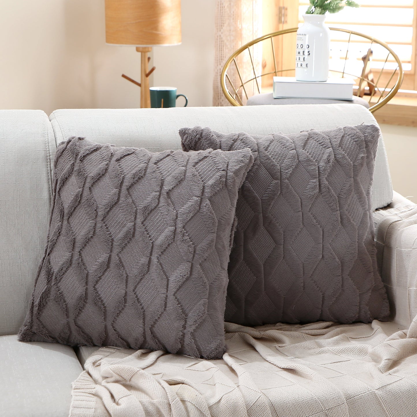 18"x18" Throw Pillow FULL set of cover and insert  Wide Variety of Colors reversable