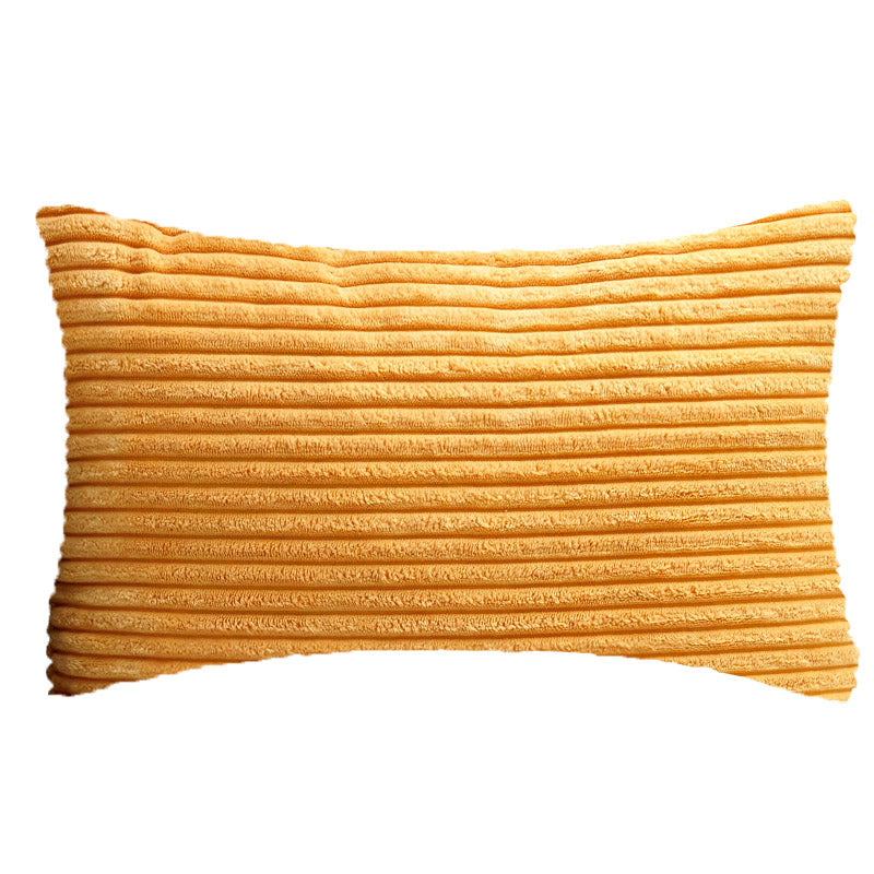 12''x20'' corduroy stripe  lumbar support throw pillow | 10 colors soft textured wide wale design | cozy lumbar & accent pillow | insert included