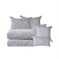 Closeout - 7 Piece Gray Chenille Jacquard Comforter Set