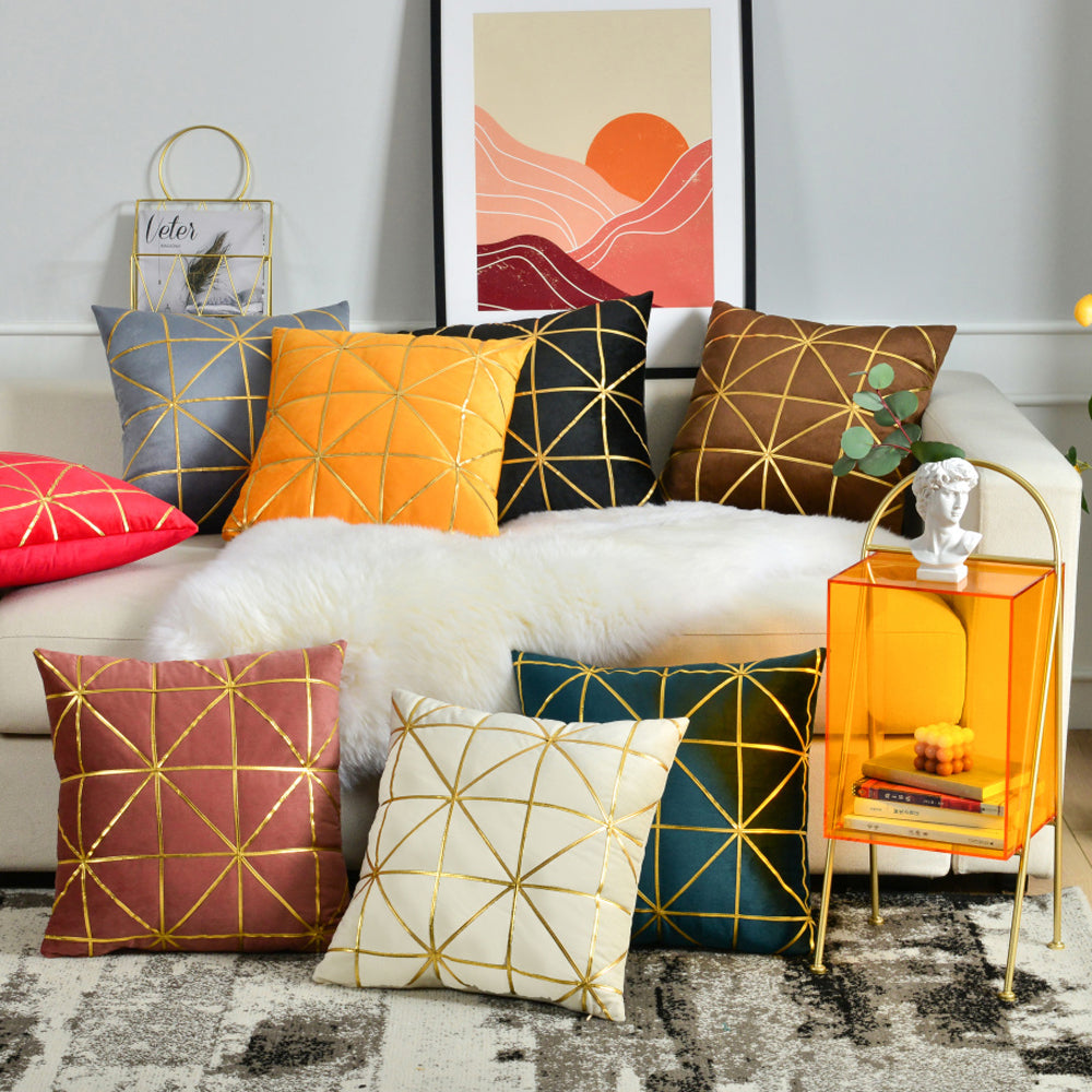 Square Fabric Decorative Throw  Pillow cover and 450g insert size 18"x18"