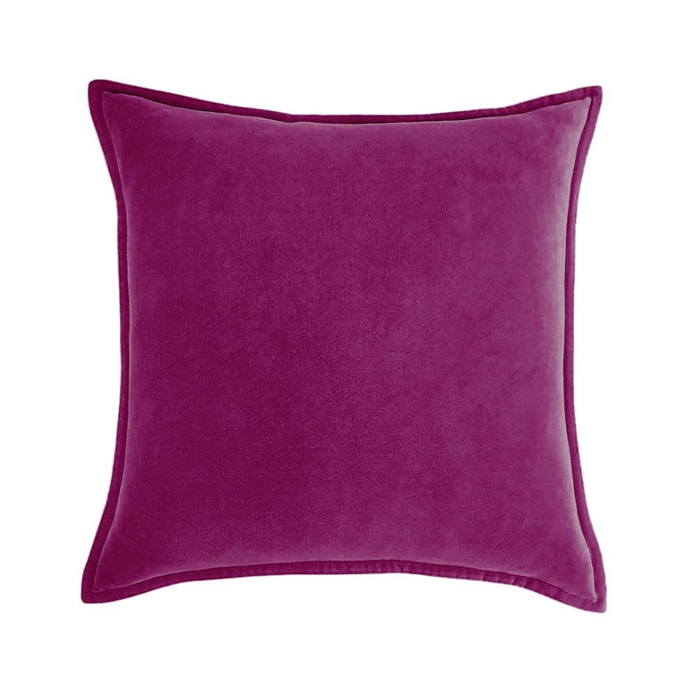 Square Cotton Velvet Pillow (With/Without Inserts) size 18"x18" set of 2 and 18 colors