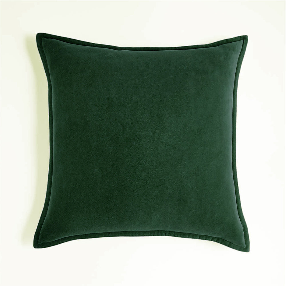 Square Cotton Velvet Throw Pillow (With 450g insert)  size 18"x18"