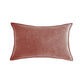 Luxe velvet lumbar pillow 19 colors classic flange edge elegant solid color accent insert included 12"x20"
