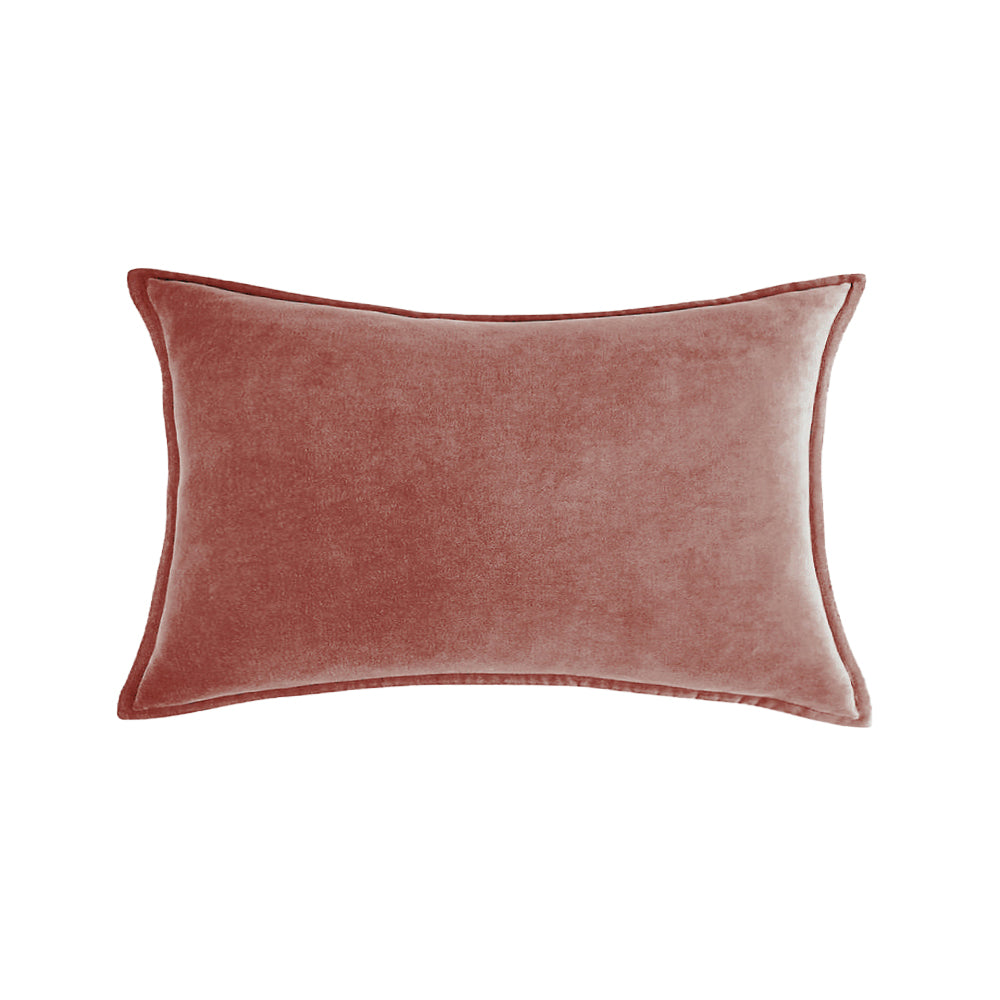 Rectangular Velvet Lumbar Throw Pillow (With/Without Inserts) 12x20 inches,