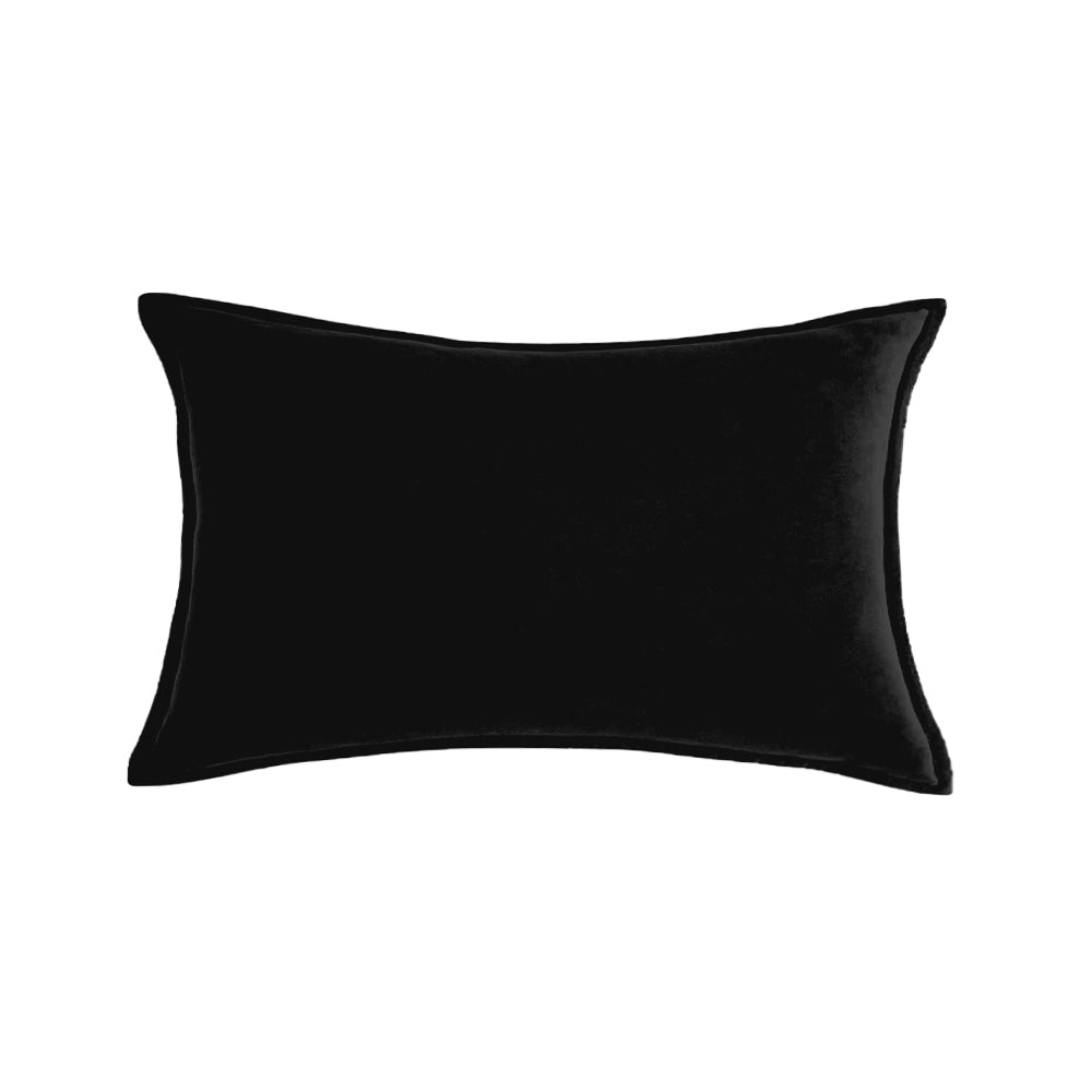Rectangular 12x20" lumbar support Velvet Throw Pillow (With 330g insert) edged pack of one