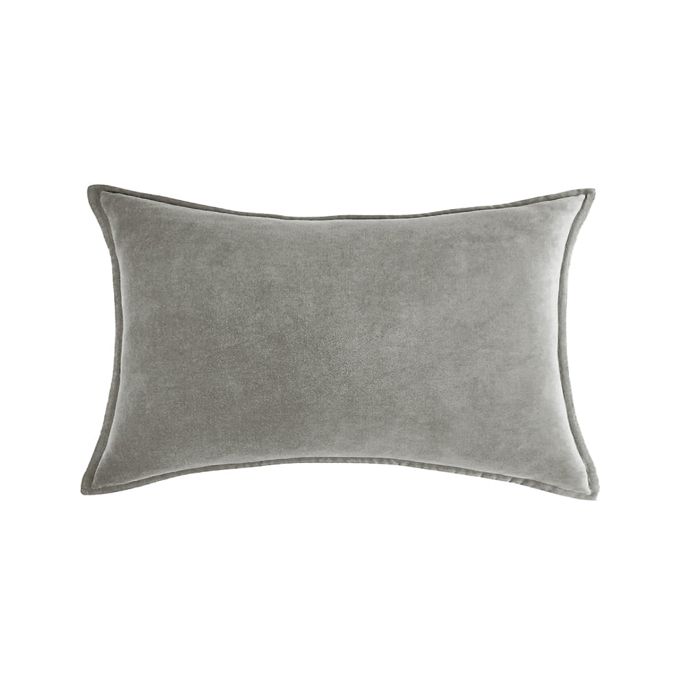 Rectangular Velvet Lumbar Throw Pillow (With/Without Inserts) 12x20 inches,