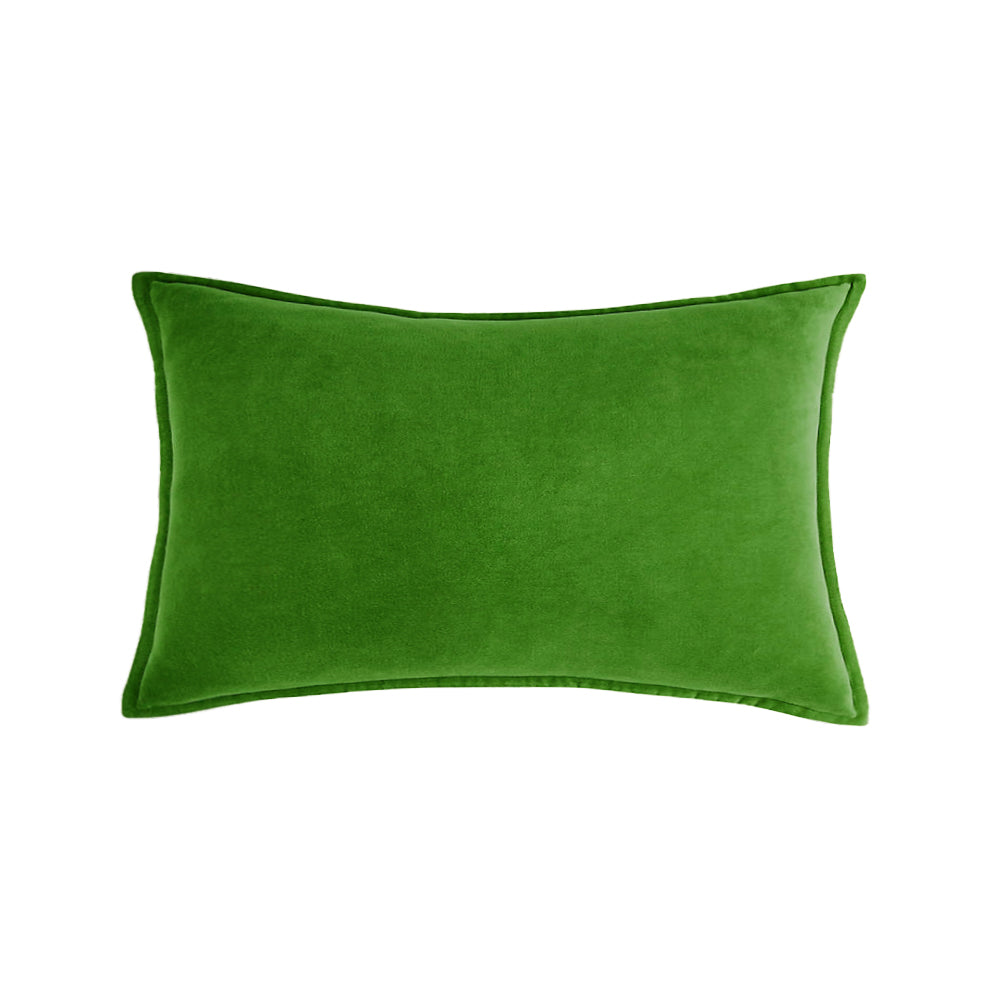 Rectangular 12x20" lumbar support Velvet Throw Pillow (With 330g insert) edged pack of one