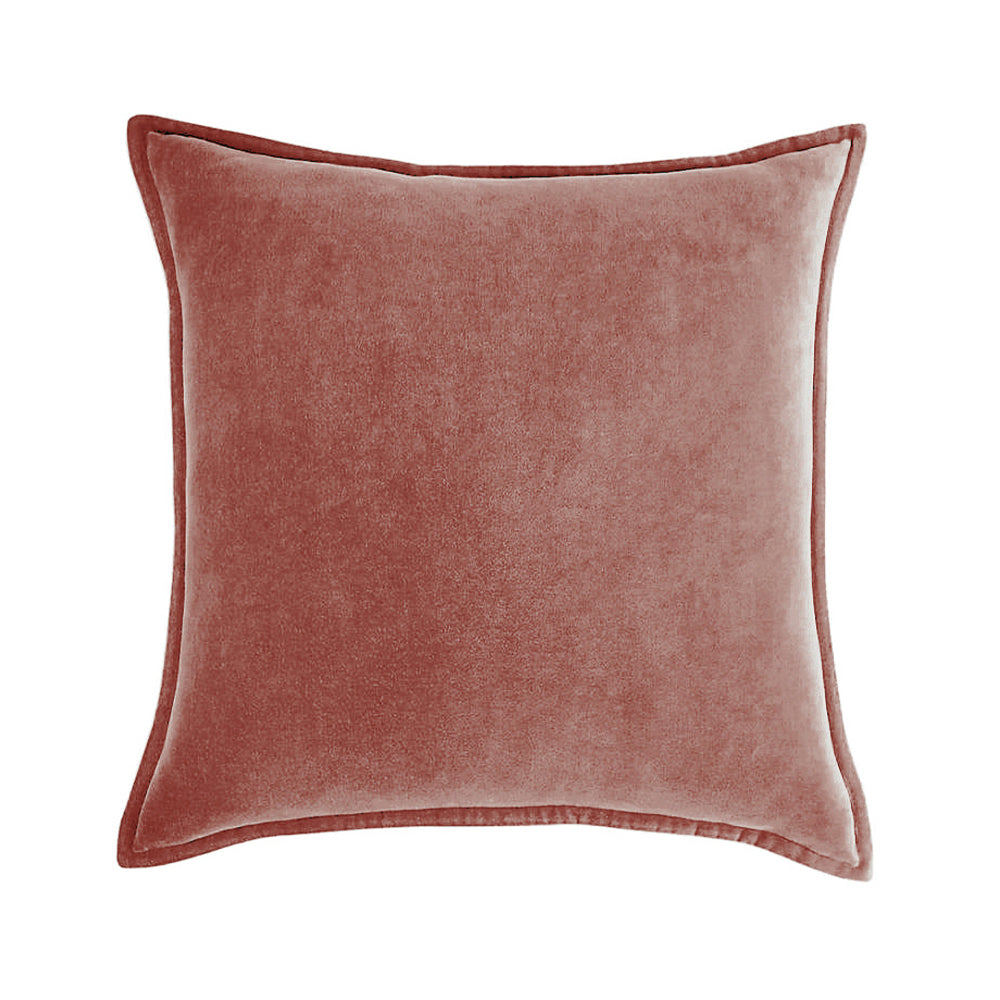 Square Cotton Velvet FULL Throw Pillow set  (With Insert) 20x20 inches, pack of 1 throw pillow