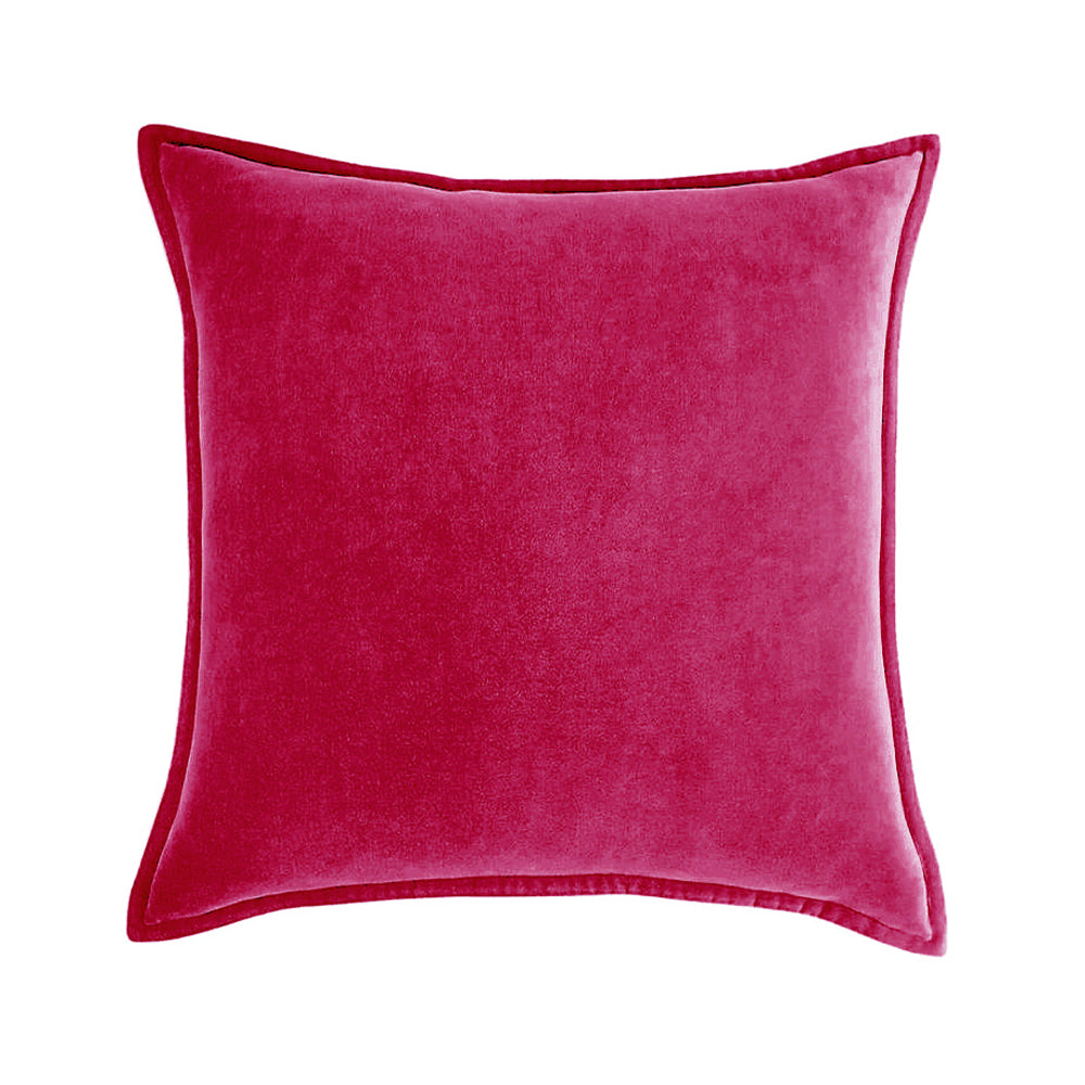 Square Cotton Velvet FULL Throw Pillow set  (With Insert) 20x20 inches, pack of 1 throw pillow