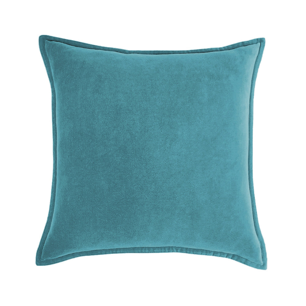 Square Cotton Velvet FULL Throw Pillow set  (With Insert) 20x20 inches, pack of 1 throw pillow