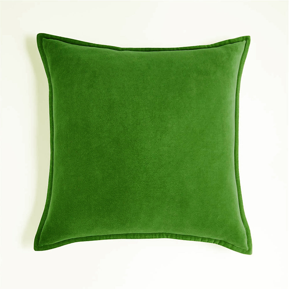 Square Cotton Velvet FULL Throw Pillow set  (With Insert) 20x20 inches, pack of 1 throw pillow