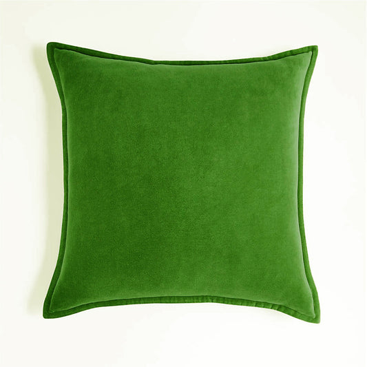 Square Cotton Velvet FULL Throw Pillow set  (With Insert) 20x20 inches, pack of 1 throw pillow