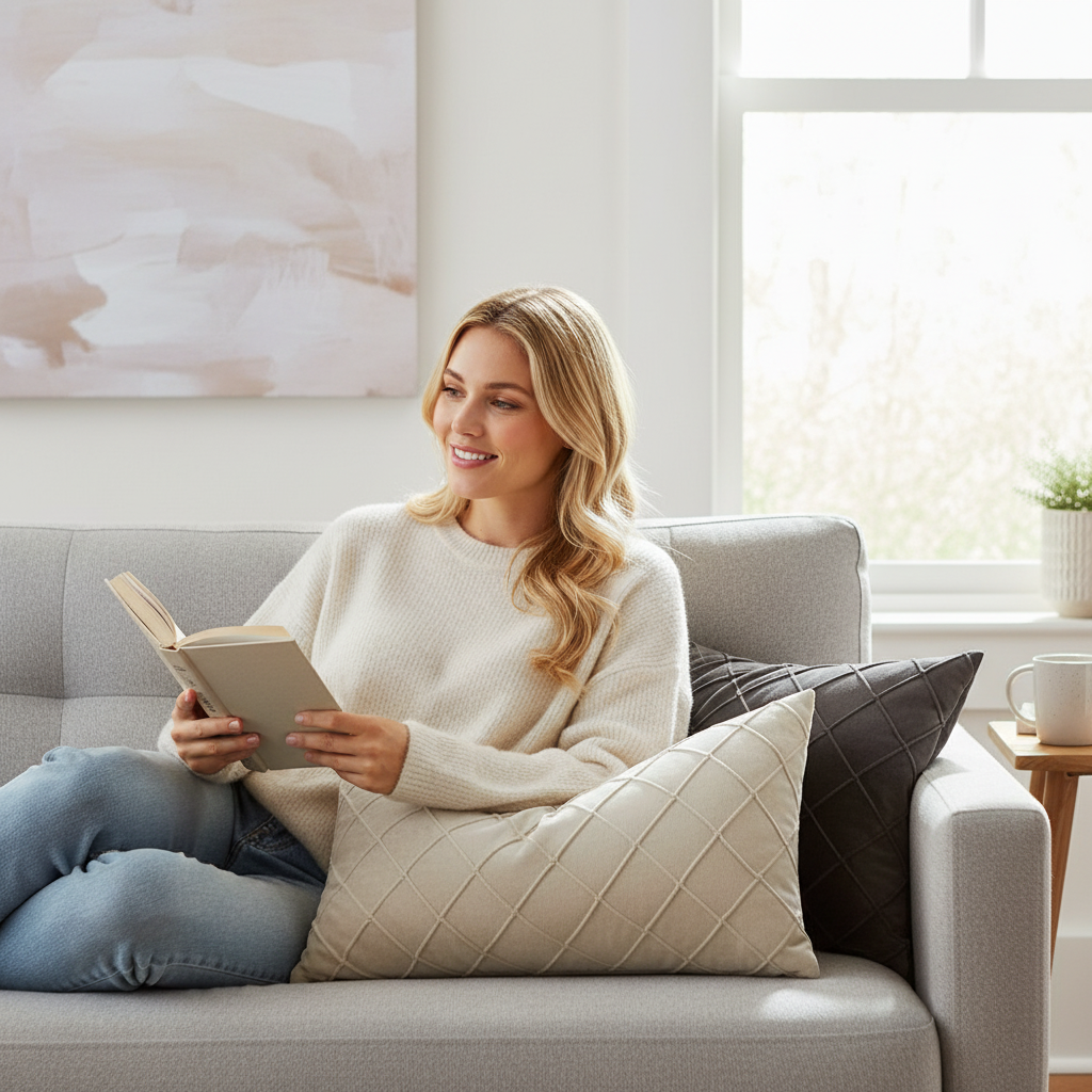 Rectangular Diamond-Shaped Pillow (With/Without Inserts) 12x20 inches, pack of 2 lumbar throw pillows