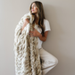 DOUBLE RUCHED FAUX FUR THROW BLANKETS