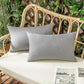 ok IN2xP4 P5 Set of 2 Solid Color Outdoor Waterproof Throw Pillow covers AND Inserts  Square 18"x18" or Rectangle 12"x20"