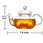 SET of Teapot with infuser + warmer and 6 single layer cups with cup placers