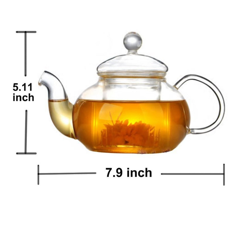 SET of Teapot with infuser + warmer and 6 single layer cups with cup placers