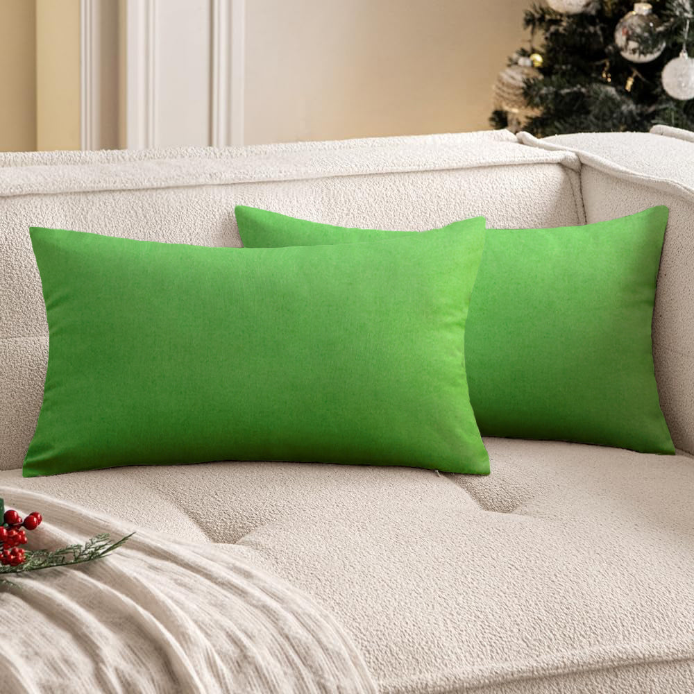 ok IN2xP4 P5 Set of 2 Solid Color Outdoor Waterproof Throw Pillow covers AND Inserts  Square 18"x18" or Rectangle 12"x20"