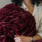 DOUBLE RUCHED FAUX FUR THROW BLANKETS
