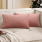 ok IN2xP4 P5 Set of 2 Solid Color Outdoor Waterproof Throw Pillow covers AND Inserts  Square 18"x18" or Rectangle 12"x20"