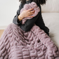 DOUBLE RUCHED FAUX FUR THROW BLANKETS