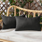 ok IN2xP4 P5 Set of 2 Solid Color Outdoor Waterproof Throw Pillow covers AND Inserts  Square 18"x18" or Rectangle 12"x20"