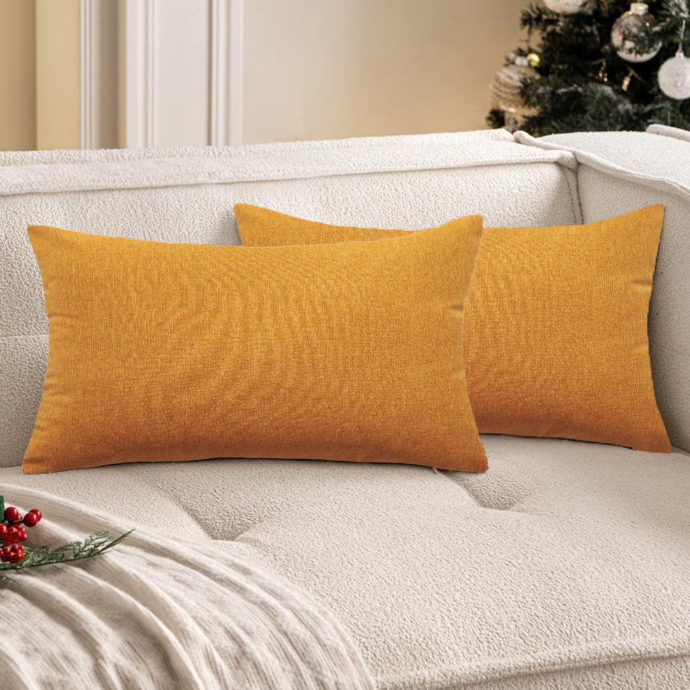ok IN2xP4 P5 Set of 2 Solid Color Outdoor Waterproof Throw Pillow covers AND Inserts  Square 18"x18" or Rectangle 12"x20"