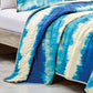 Reversible 3-Piece Tie-Dye Bedspread Set - Quilted Coverlet with Pillow Shams