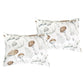Closeout - 6 Piece Brown Mushroom Print Comforter Set Queen King Size
