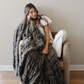 DOUBLE RUCHED FAUX FUR XL THROW BLANKETS