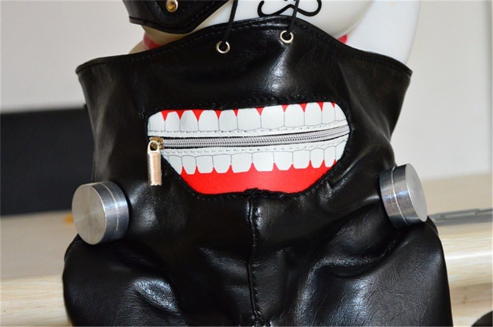 New anime tokyo ghoul cosplay prop zipper pu adjustable mask