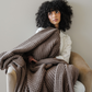 WAFFLE KNIT THROW BLANKETS