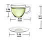 SET of Teapot with infuser + warmer and 6 single layer cups with cup placers