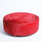 Round Cowhide Ottoman