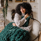 DOUBLE RUCHED FAUX FUR XL THROW BLANKETS