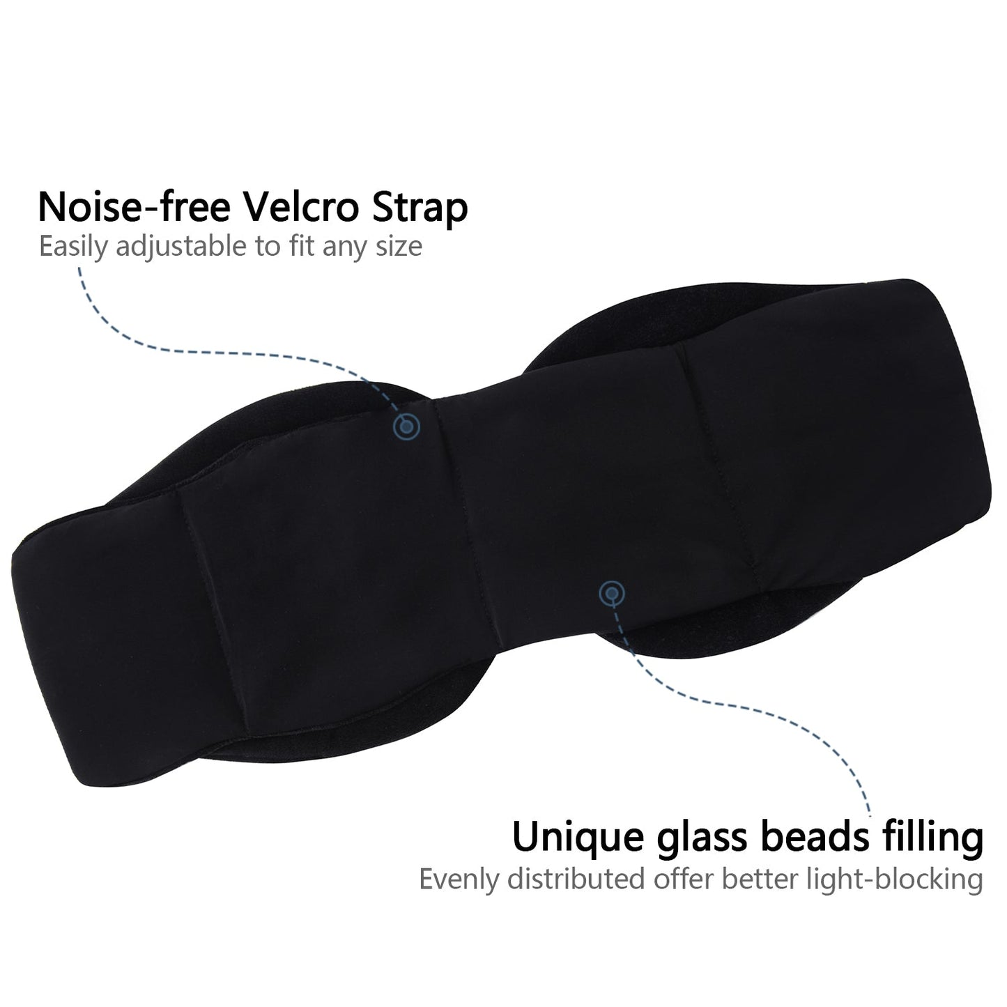 Closeout - Weighted Sleep Mask with Glass Beads for Men Women Sleeping Nap Travel
