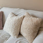 Pack of 2 Double sides furry throw pillow cases and 450g inserts great to snuggle 18"x18"