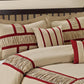 Closeout - 7 Piece Microfiber Ruffle and Patchwork Comforter Set