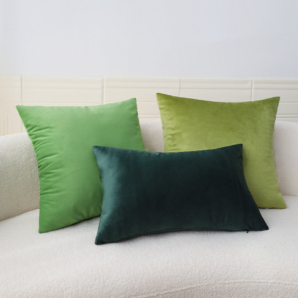 Well mixed color of greens set of 3 pillow covers with inserts great combinations