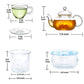 SET of Teapot with infuser + warmer and 6 single layer cups with cup placers