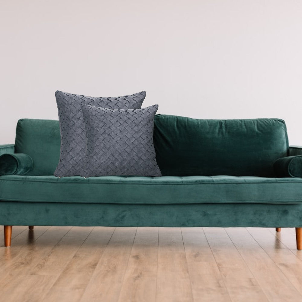 Set of 2 Throw Pillow Covers AND Inserts mixed of 18"x18" and 20"x20" well mixed one of each size