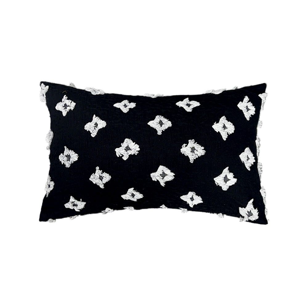 Rectangular Flower Tufted Pillow Daisy flower Lumbar Throw Pillow  (With/Without Inserts) 12x20 inches, pack of 2 throw pillows