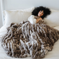 DOUBLE RUCHED FAUX FUR XL THROW BLANKETS