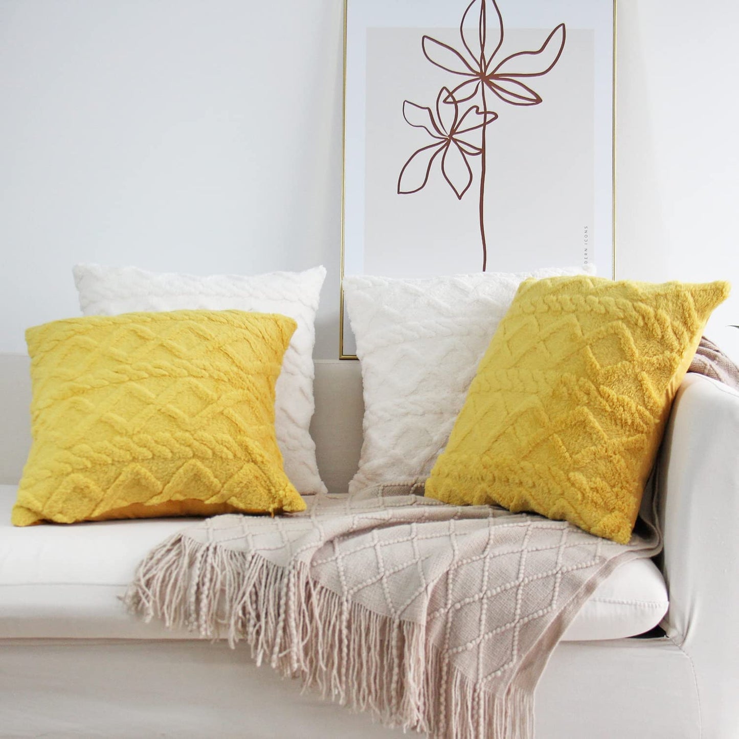 Throw pillow SUPER SOFT 3D FLORAL PATTERN Fur  Pack of 1 throw pillow WITH or WITHOUT insert 18"x18"