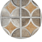 ALPHA – Custom Animal Hide Rug in Geometric Circle Pattern