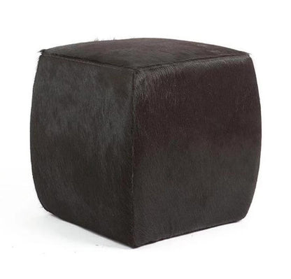 Modern Hide Square Pouf